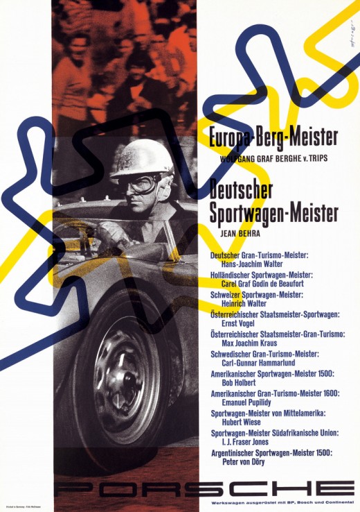 Poster Course Porsche